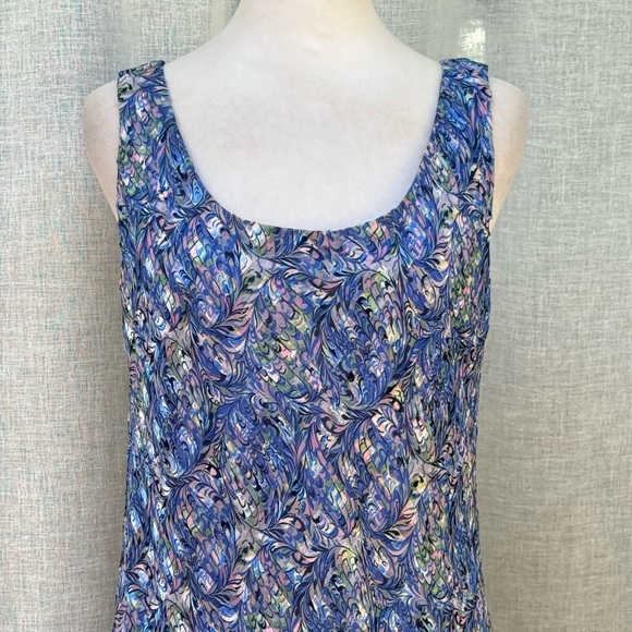 Vintage Long sleeve open light blue purple cover up cardigan blouse - Picture 5 of 16